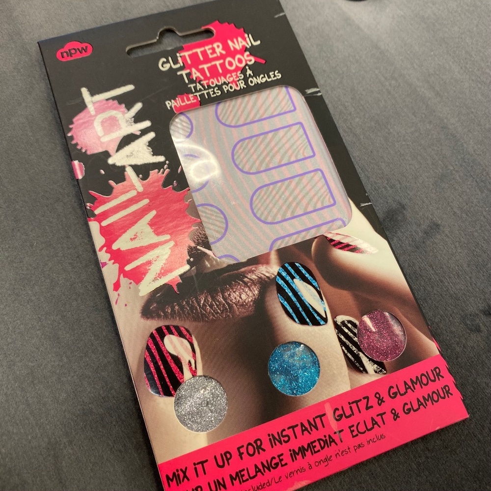 Glitter Nail Tattoos